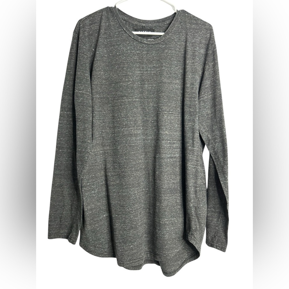 PACSUN Preloved Heather‎ Charcoal / Dark Grey Long Sleeve Tee • Size L